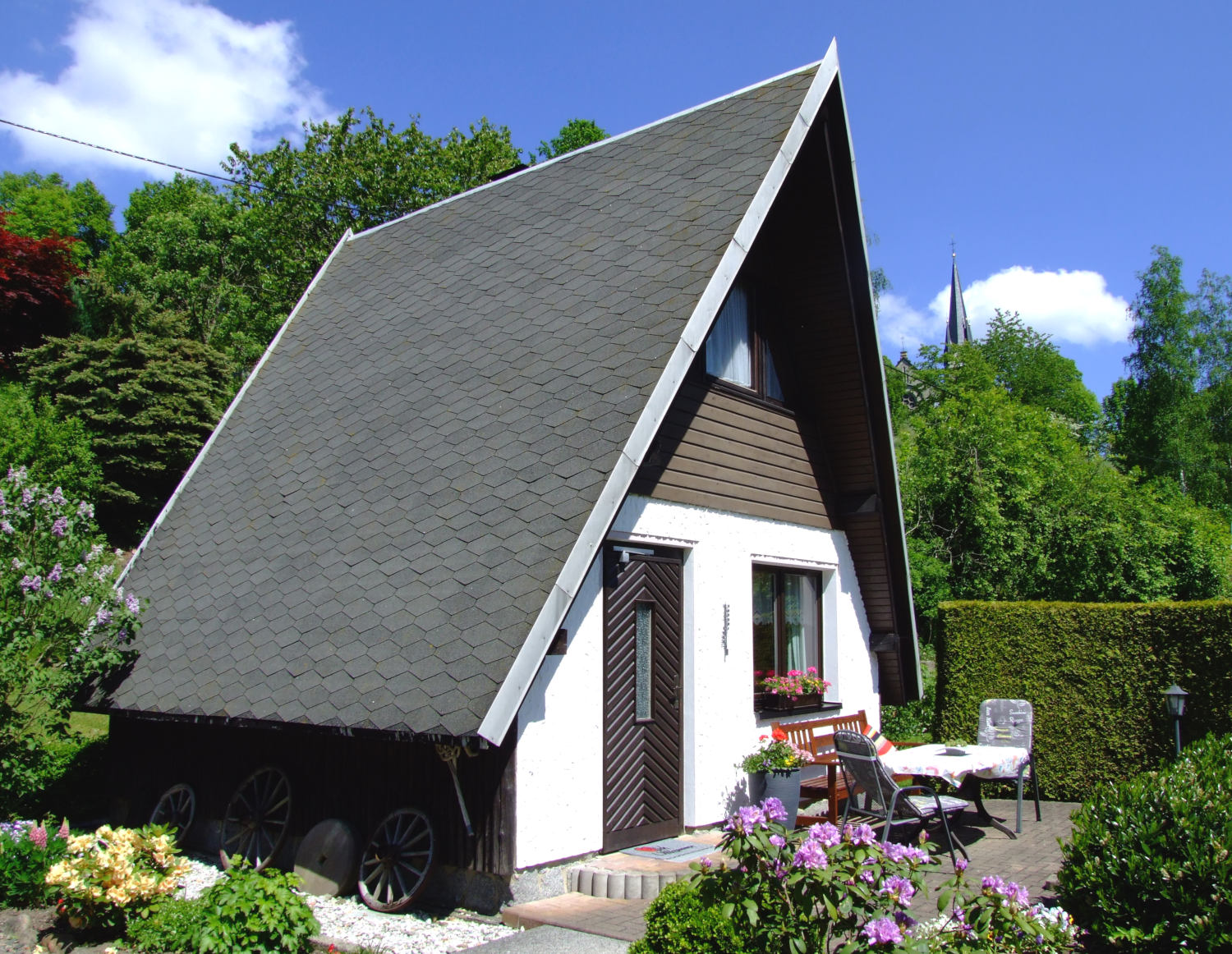 Ferienhaus Ferienhütte Finnhütte Ferienhäuschen im Erzgebirge oder Osterzgebirge